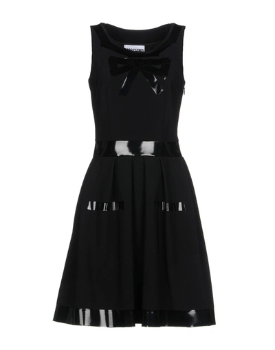 Shop Moschino Woman Mini Dress Black Size 10 Triacetate, Polyester