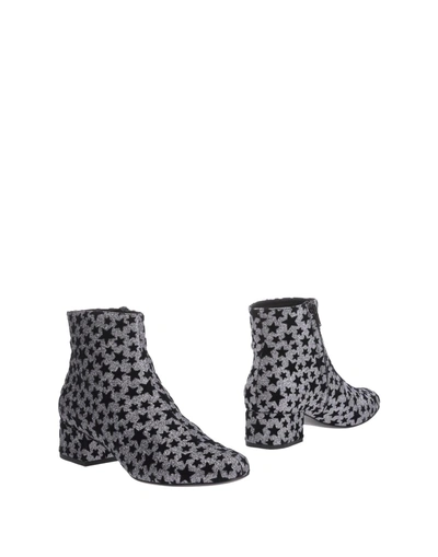 Shop Saint Laurent Ankle Boot In Silver