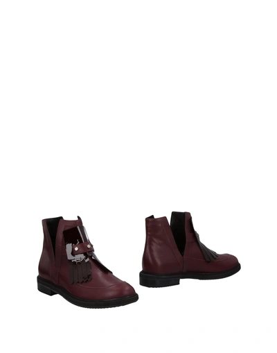 Shop Aperlai Ankle Boot In Maroon