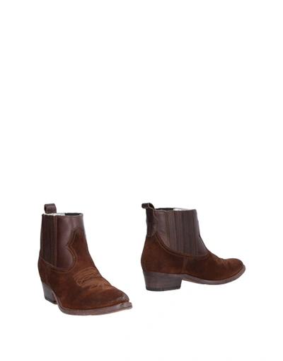 Shop Golden Goose Ankle Boots In Dark Brown