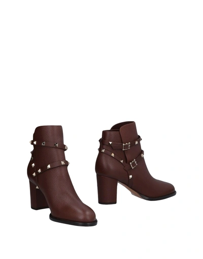 Shop Valentino Ankle Boot In Brown