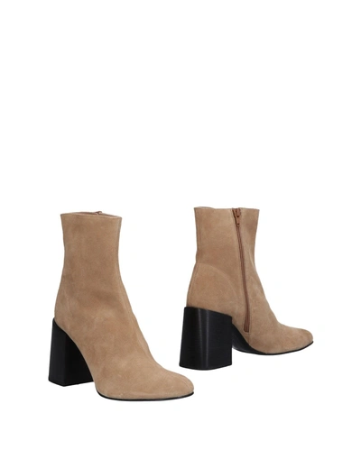Shop Acne Studios Ankle Boots In Sand