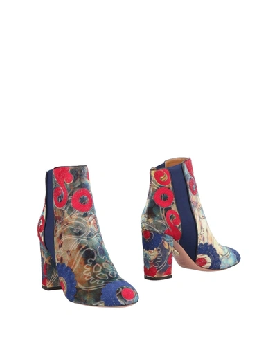 Shop Aquazzura Ankle Boots In Blue