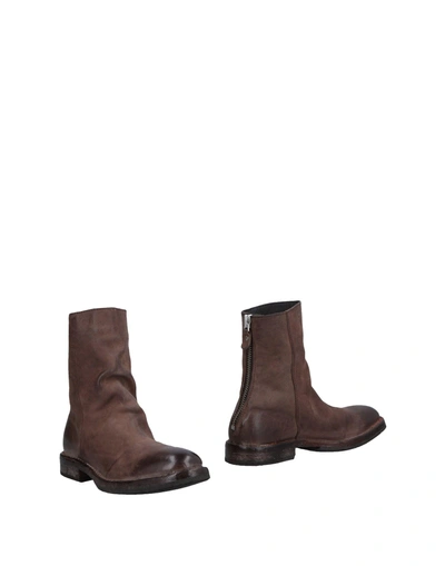 Shop Moma Ankle Boot In Dark Brown