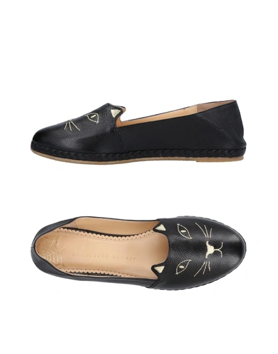 Shop Charlotte Olympia Woman Ballet Flats Black Size 4 Soft Leather