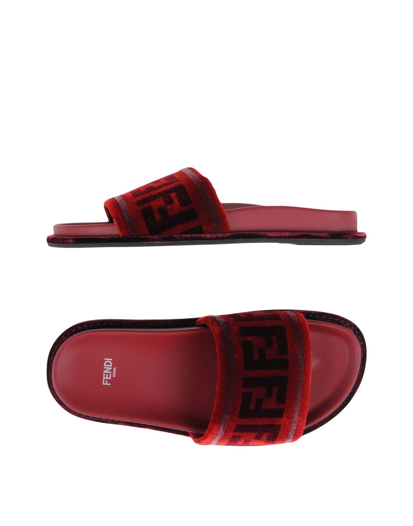 fendi red sandals