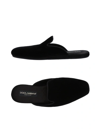 Shop Dolce & Gabbana Slippers In Black