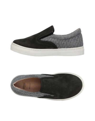 Shop Fendi Sneakers In Steel Grey