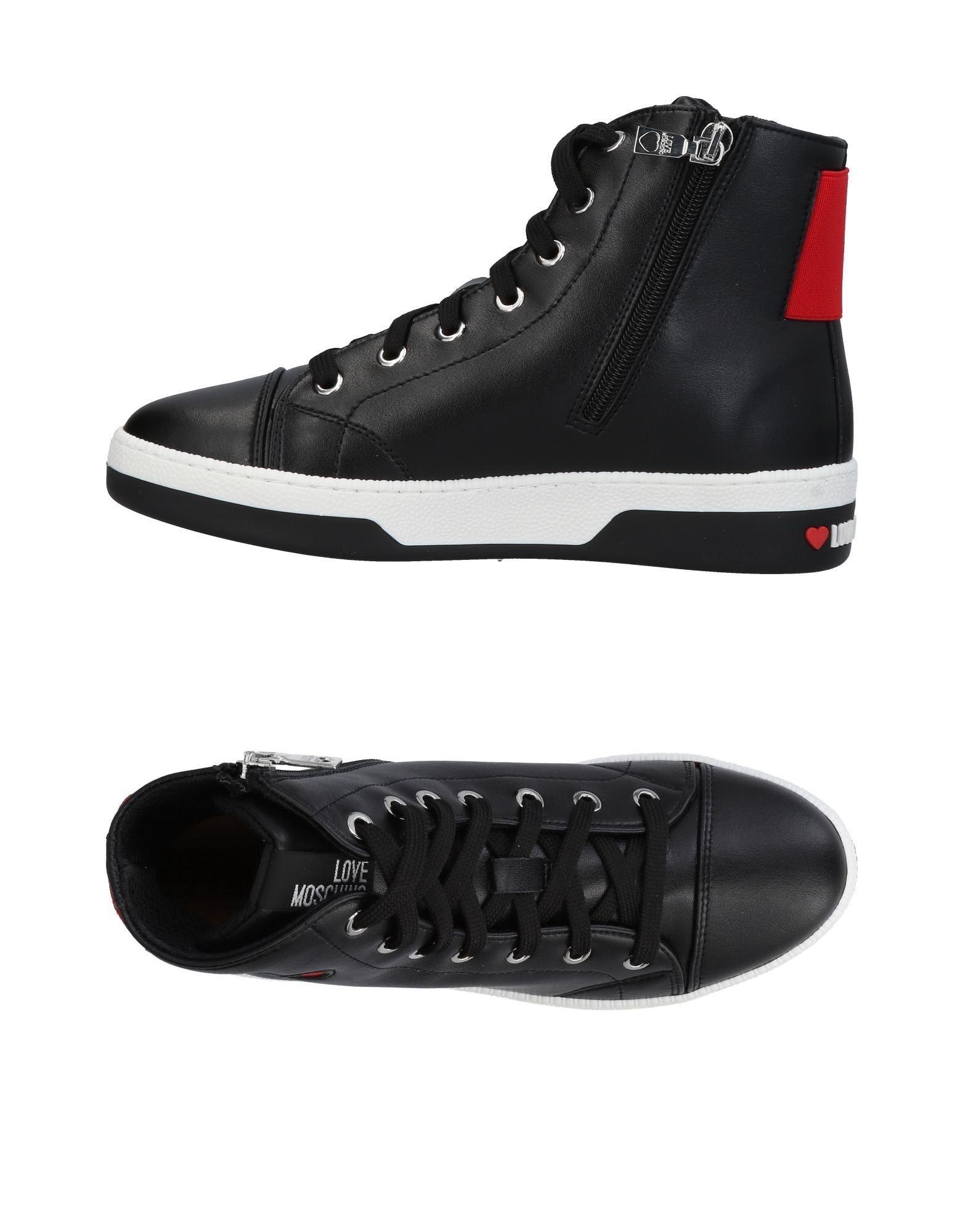 love moschino embellished trainer in black