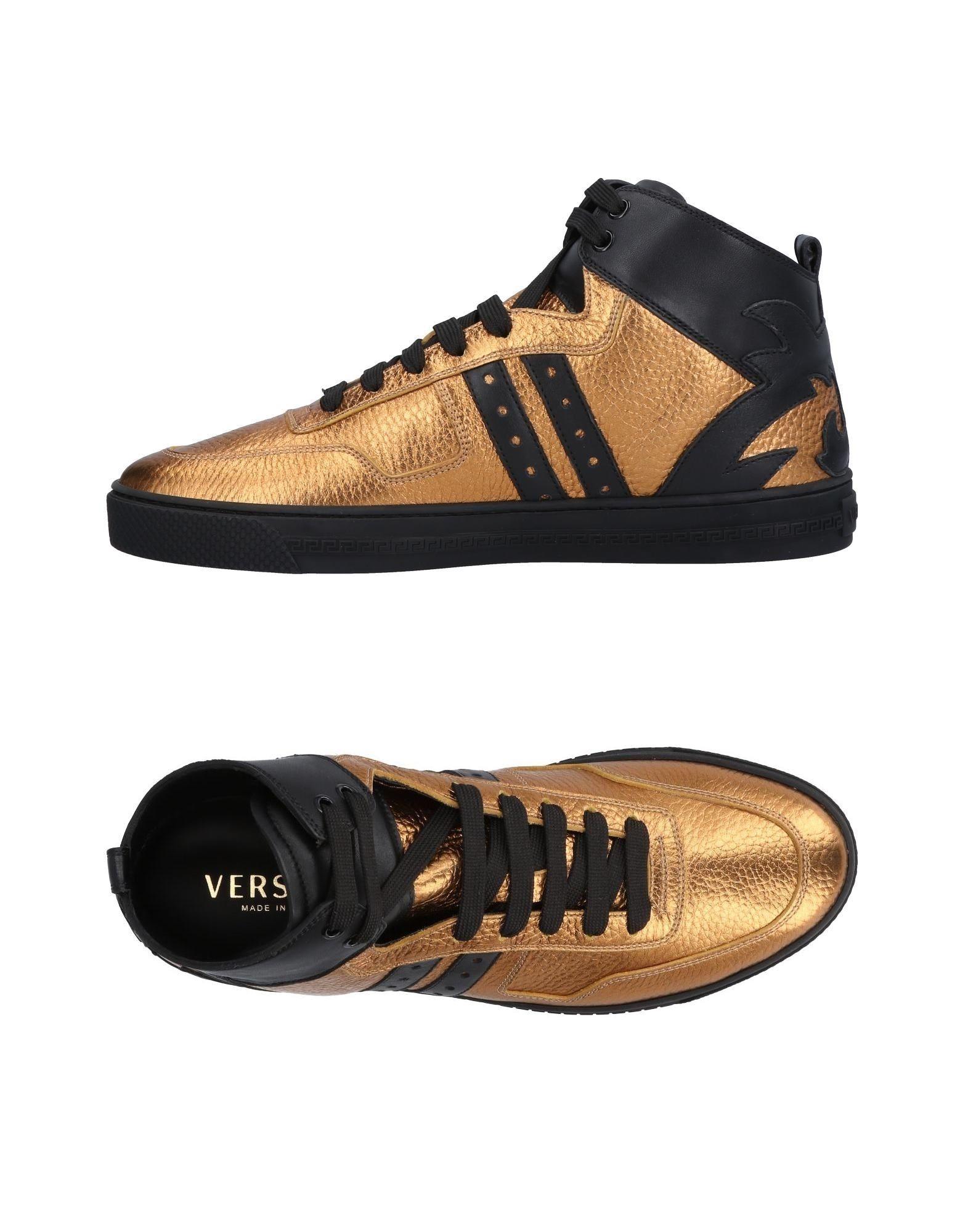 versace jeans couture sneakers black gold