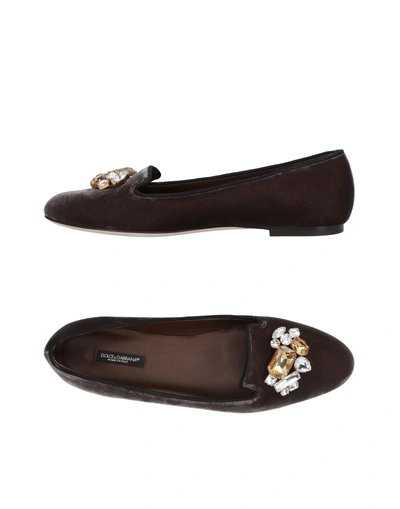 Shop Dolce & Gabbana Loafers In Dark Brown