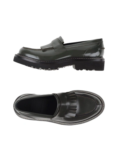 Shop Brunello Cucinelli Loafers In Military Green