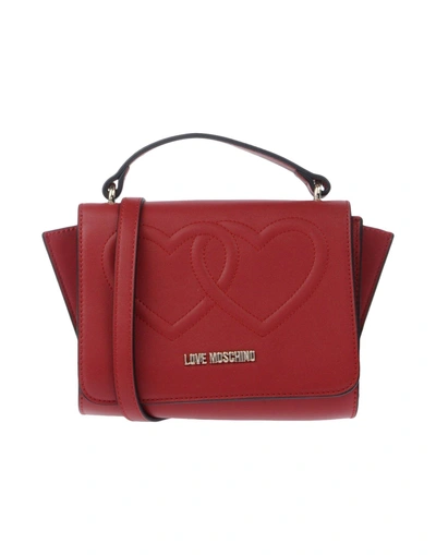 Shop Love Moschino In Brick Red