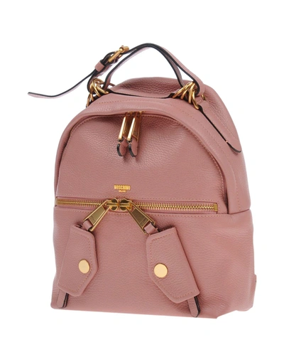 Shop Moschino Backpack & Fanny Pack In Pastel Pink