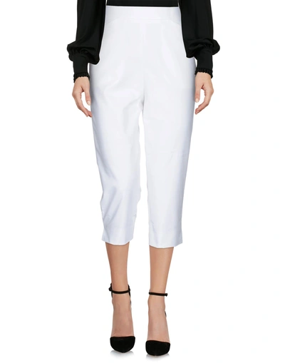 Shop Moschino Cropped Pants In White
