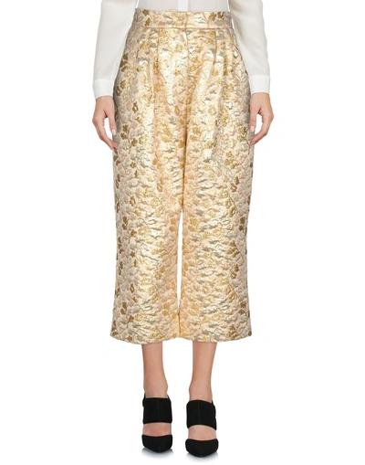 Shop Dolce & Gabbana Cropped Pants & Culottes In Platinum