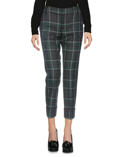 Shop Dsquared2 Cropped Pants & Culottes In Dark Green