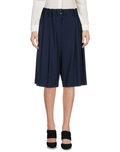 Shop Aspesi 3/4-length Shorts In Dark Blue
