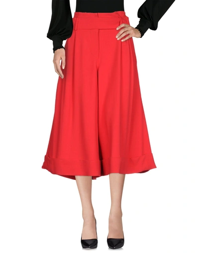 Shop Roksanda Cropped Pants & Culottes In Red
