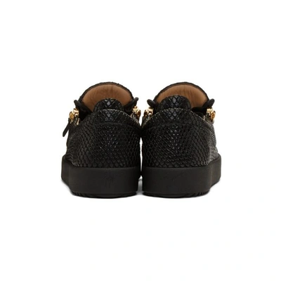 Shop Giuseppe Zanotti Black Snake May London Sneakers