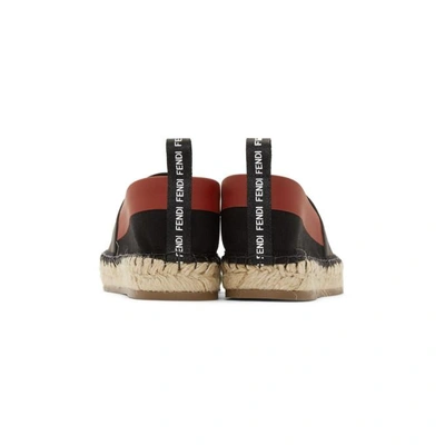 Shop Fendi Black Mesh 'forever ' Espadrilles