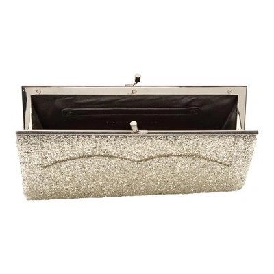 Shop Victoria Beckham Silver Glitter Clutch