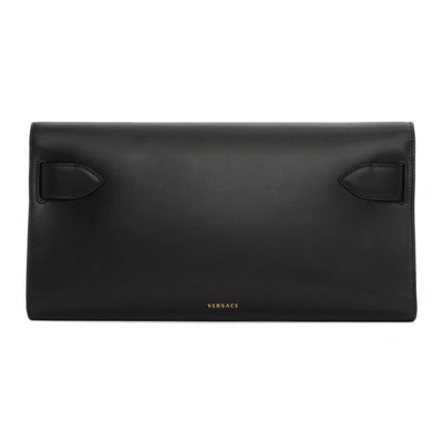 Shop Versace Black Tribute Icon Double Medusa Coin Clutch In K41ot Black