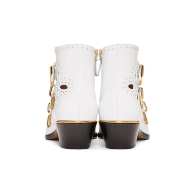 Shop Chloé White Nappa Susanna Boots