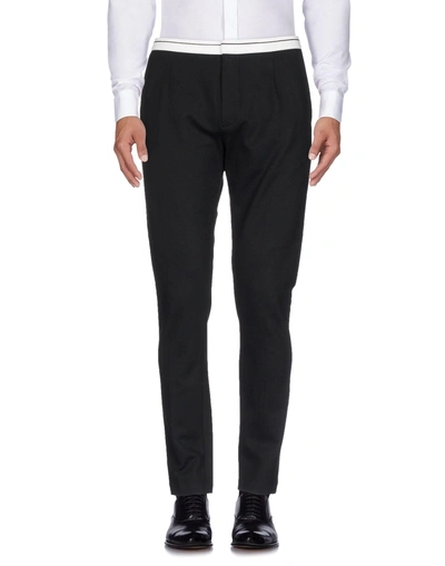 Shop Dolce & Gabbana Man Pants Black Size 28 Cotton, Polyamide, Elastane