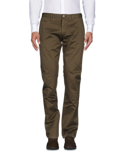 Shop Burberry Casual Pants In Military Green