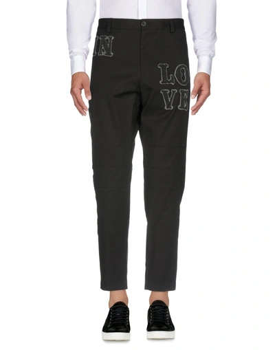 Shop Dolce & Gabbana Man Pants Black Size 32 Cotton, Elastane