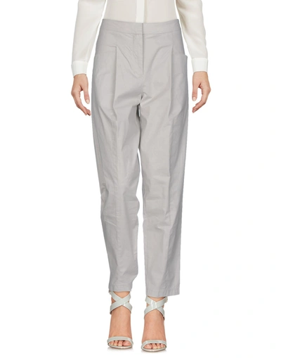 Shop Dkny Casual Pants In Light Grey