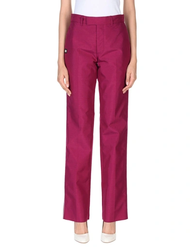 Shop Balenciaga Casual Pants In Garnet