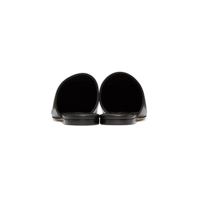 Shop Saint Laurent Black Fes Slippers In 1000 Black