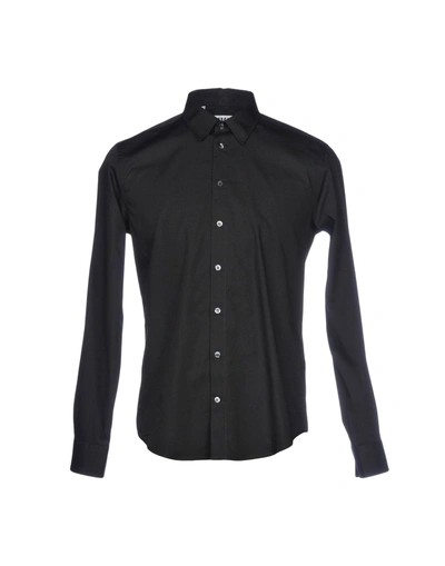 Shop Msgm Solid Color Shirt In Black