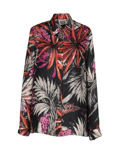 Shop Fausto Puglisi Floral Shirts & Blouses In Black