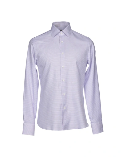 Shop Canali Patterned Shirt In Pink