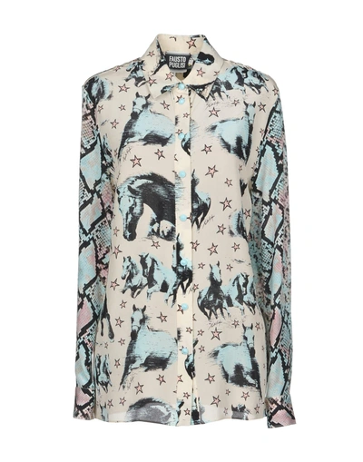 Shop Fausto Puglisi Patterned Shirts & Blouses In Ivory