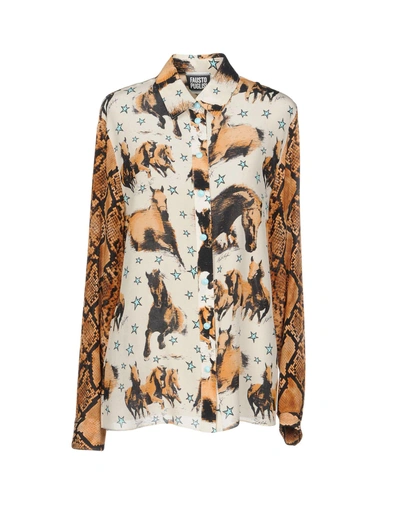 Shop Fausto Puglisi Shirts In Beige