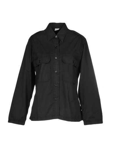 Shop Aspesi Solid Color Shirts & Blouses In Black