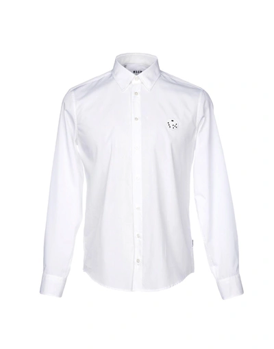 Shop Msgm Solid Color Shirt In White