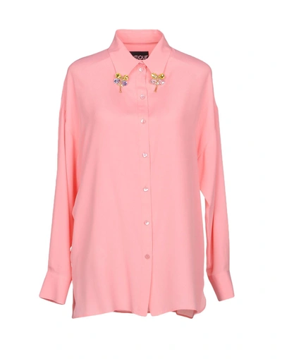 Shop Boutique Moschino Shirts In Pink