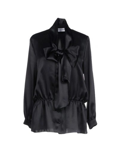 Shop Balenciaga Shirts & Blouses With Bow In Black
