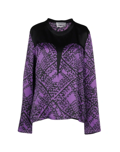 Shop Saint Laurent Blouses In Purple