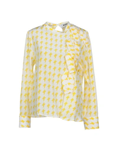 Shop Msgm Blouses In Light Yellow