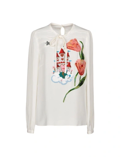 Shop Dolce & Gabbana Blouses In Ivory