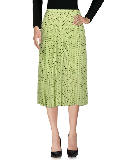 Shop Markus Lupfer 3/4 Length Skirts In Acid Green