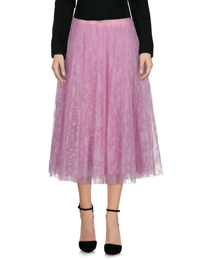Shop Valentino 3/4 Length Skirts In Pink