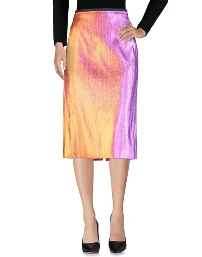 Shop Dries Van Noten 3/4 Length Skirt In Purple