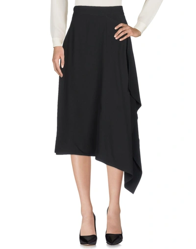 Shop Marni Midi Skirts In Black